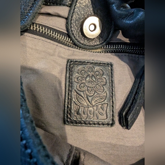 Lucky Brand Hobo Bag -black Leather shoulder bag - Picture 6 of 11